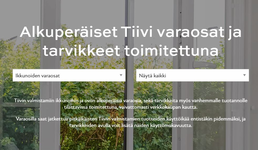 Tiivin verkkokauppa uudistui